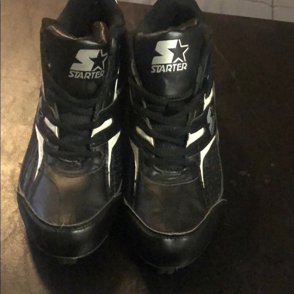 Black and white cleats